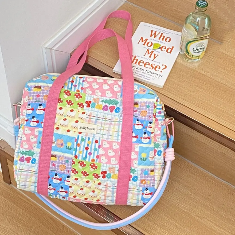 Colorful Pattern Baby Diaper Bag Detachable Straps Reusable Mommy Shoulder Bag Handheld Large Capacity Nappy Storage Pouch