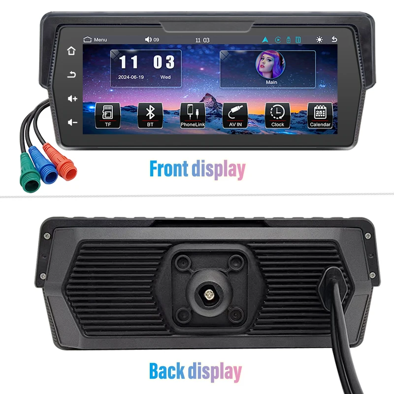 Portable Motorcycle Carplay GPS Navigation Waterproof Wireless Apple Carplay Android Auto Display Screen Motorcycle Monitor