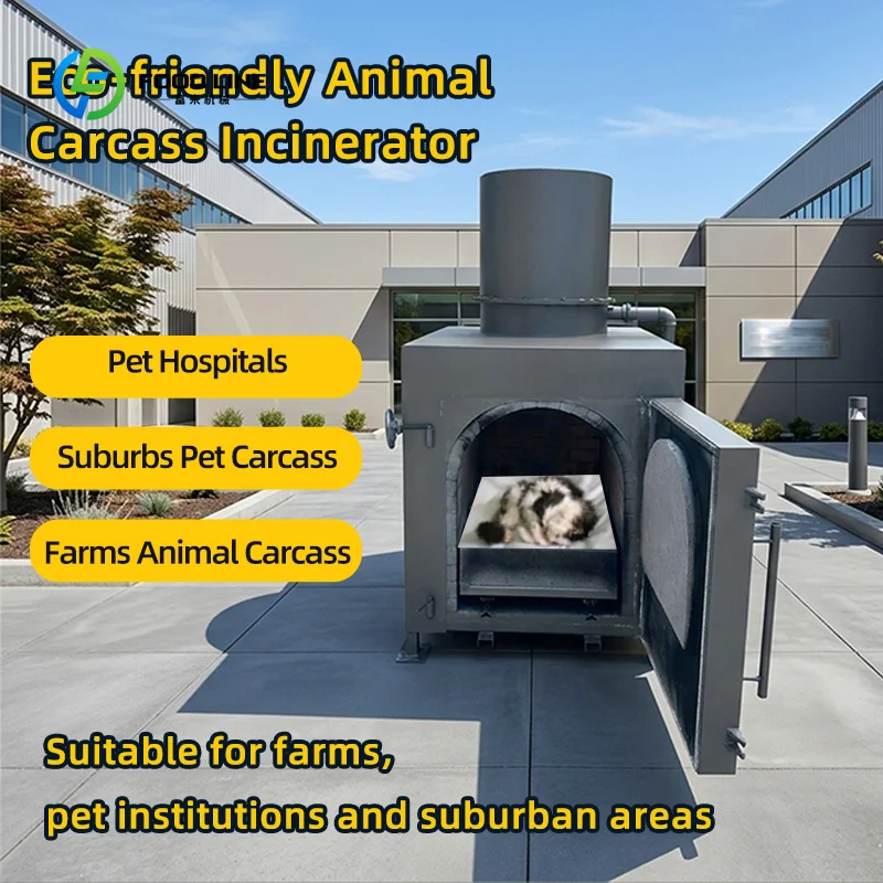 Customized Smokeless Motorized Steel Plate Chicken Dog Cat Livestock Poultry Pet Cremation Dead Animal Corpse Waste Incinerator