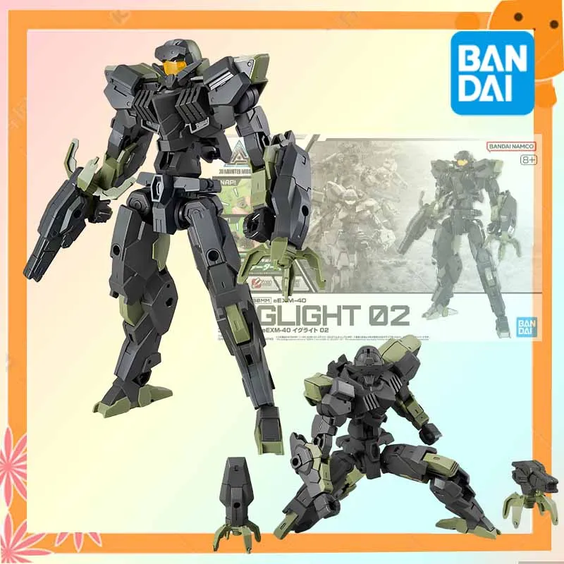 Bandai Original 30MM eEXM-40 IGLIGHT 02 Anime Action Figure Assembly Model Toys Collectible Model Ornaments Gifts For Children
