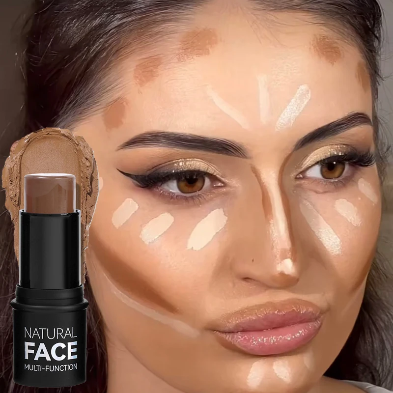 Gesicht braun Bronzer Kontur Stick Gesicht Foundation Make-up Stift dauerhafte glatte Kontur Schatten Rouge Highlight Concealer Kosmetik