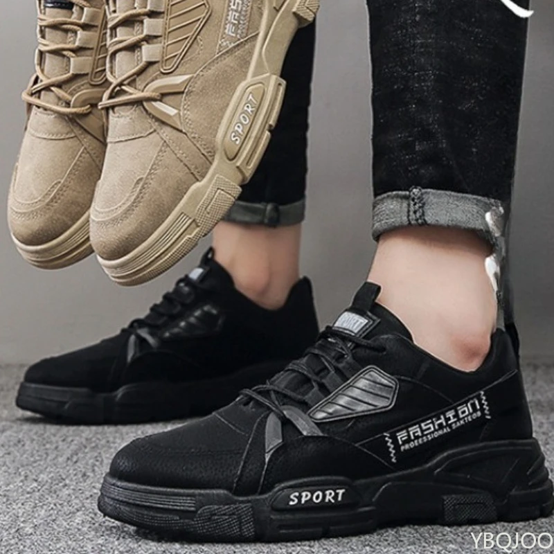 Große Größe Frühling und Herbst neue atmungsaktive Arbeitskleidung Herrenschuhe vielseitige dicke Sohlen Baustelle Arbeitsbrettschuhe Herren