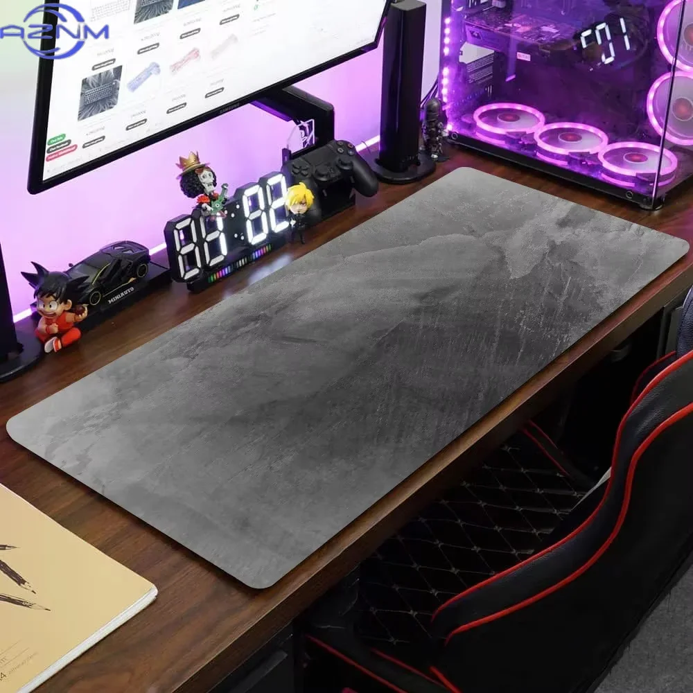 Dark Grey Marble Texture Mouse Pad Non‑slip Waterproof Gaming Desk Mat Keyboard Mat Office Desktop Mousepad