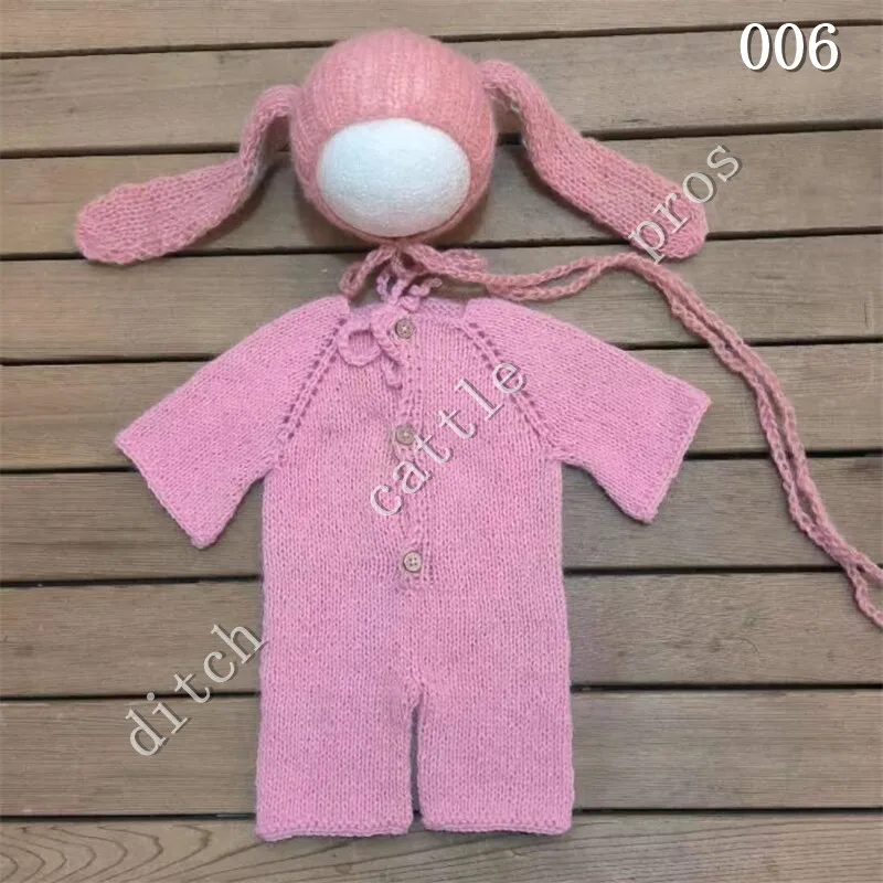 

Newborn photography props, pants+hats climbing clothes, handmade knitted mink clothing