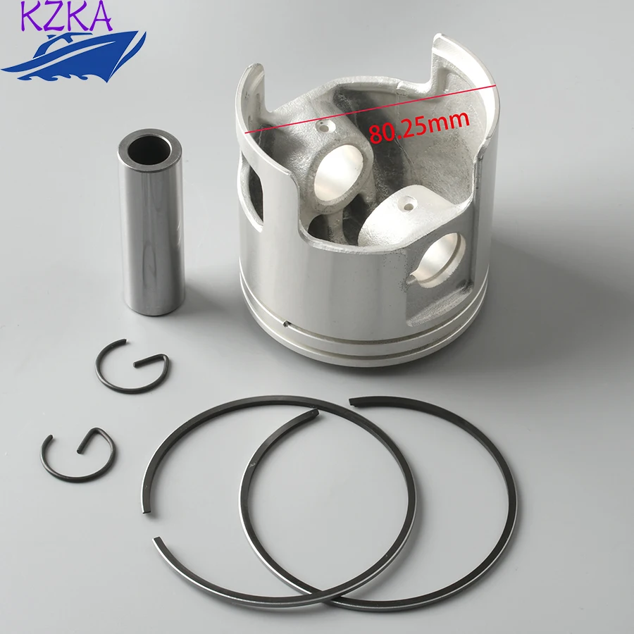 66T-11635-00 Piston kit (0.25Mm O/s) +0.25MM for yamaha outbaord motor 2T 40HP 80.25mm 66T-11635 piston ring  66T-11604-00