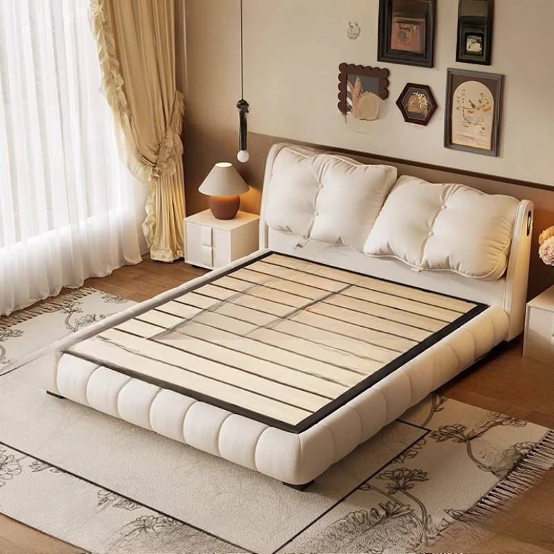 أريكة سرير علوي مزدوج النوم إطار فاخر حصير الجلود سرير آمن توفير المساحة غرفة نوم Camas De Casal صالة جناح الأثاث