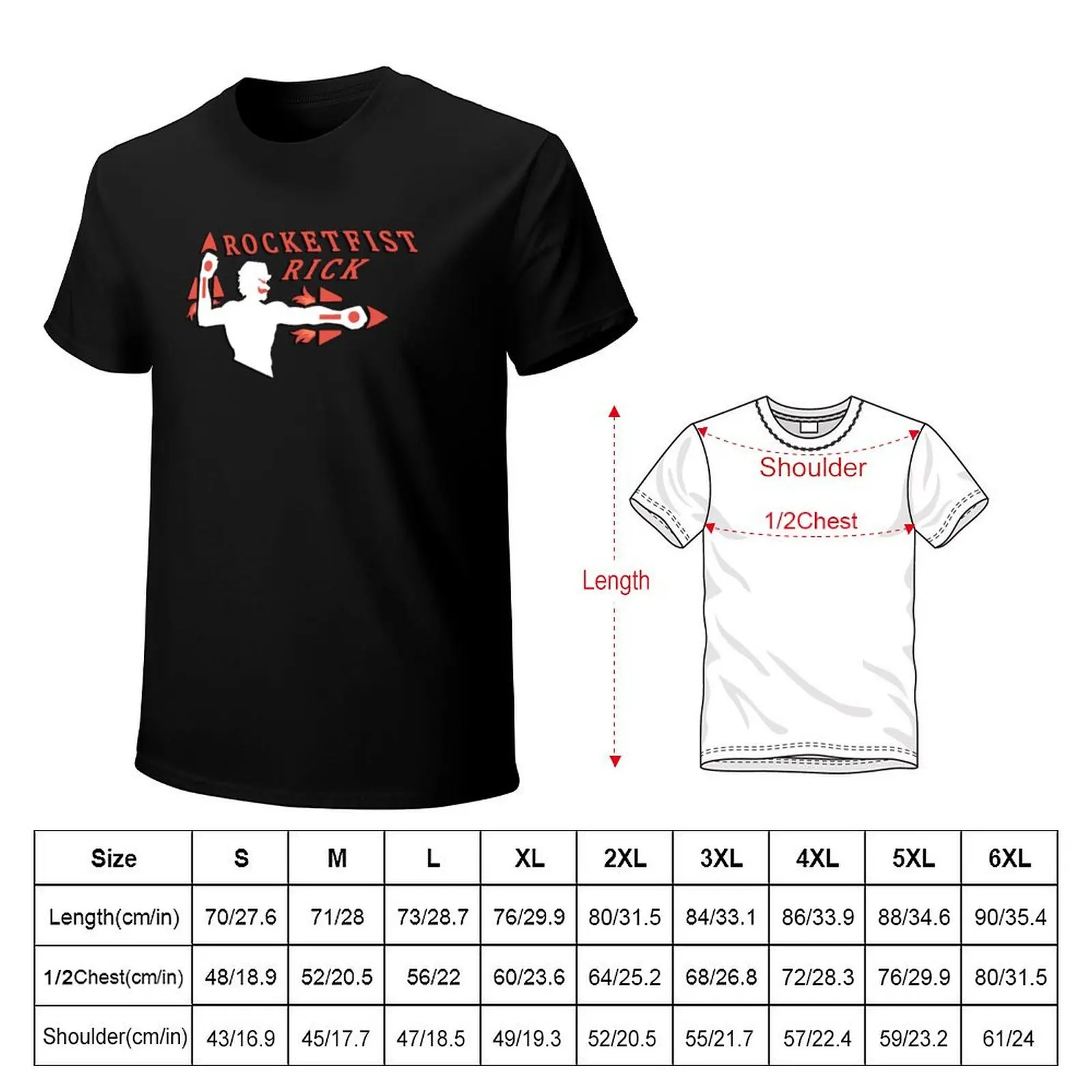 Rocketfist Rick (Bad Creepypasta) T-Shirt cotton t shirts man 100% T-Shirt