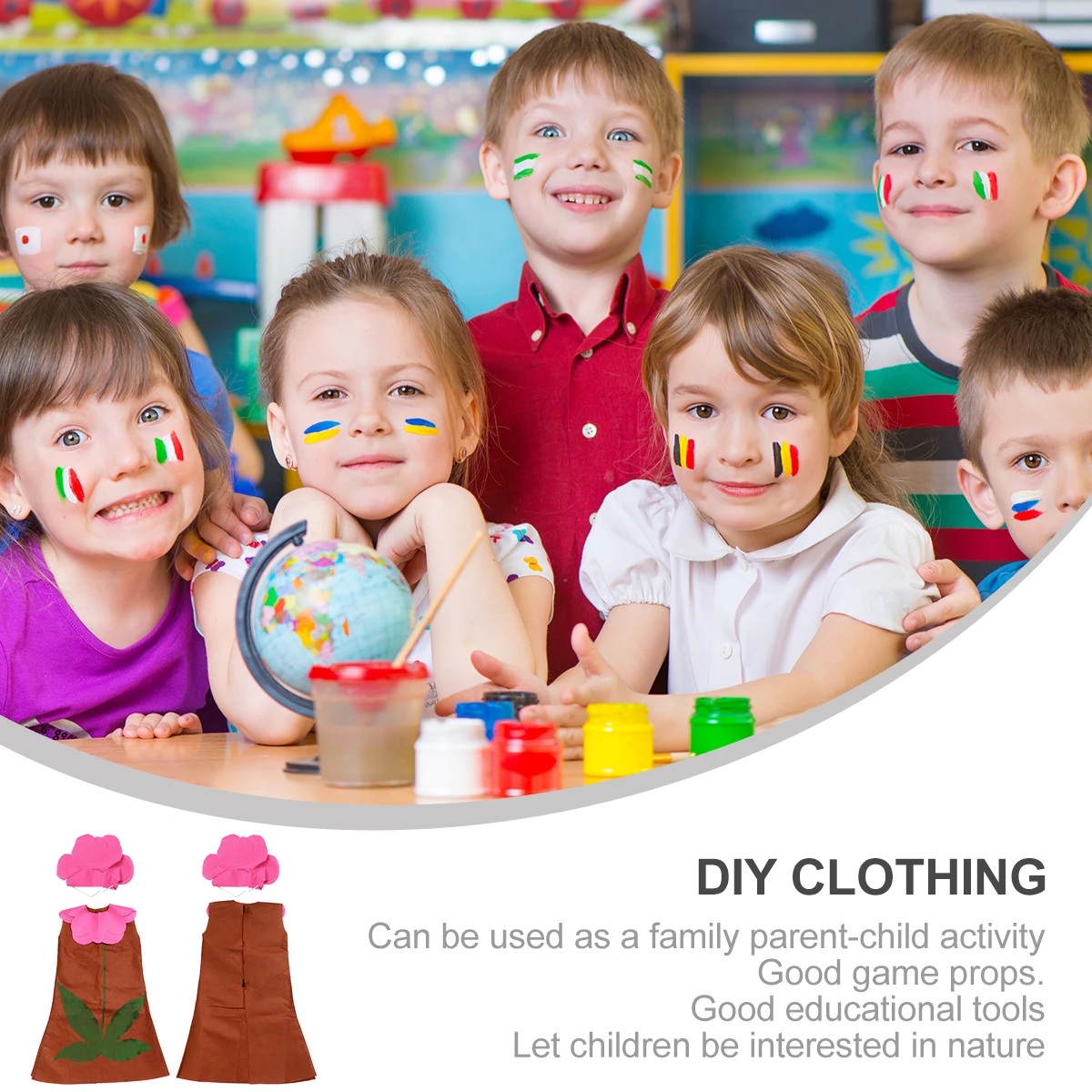 

2 шт., 1 комплект, костюм Цветочка для детей, розовый, коричневый, платье на Хэллоуин, экологически чистая, модная детская одежда, декоративная ролевая игра