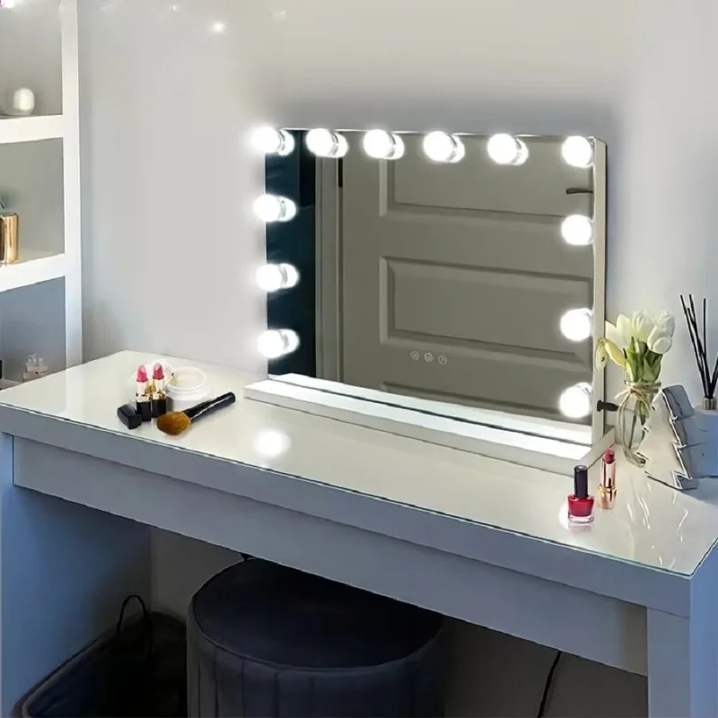 

Luxury Dresser Makeup Mirror with 12 Touch Dimming Light Emitting Diode Bulbs for Makeup Dresser