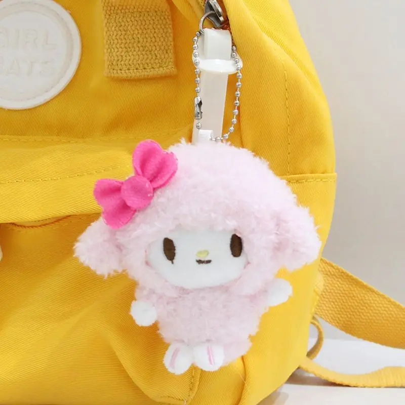 

Kawaii My Melody Sanrio, милый школьный рюкзак с героями мультфильмов, подвески, студенческие детские плюшевые игрушки, брелки, куклы, рождественские подарки для детей