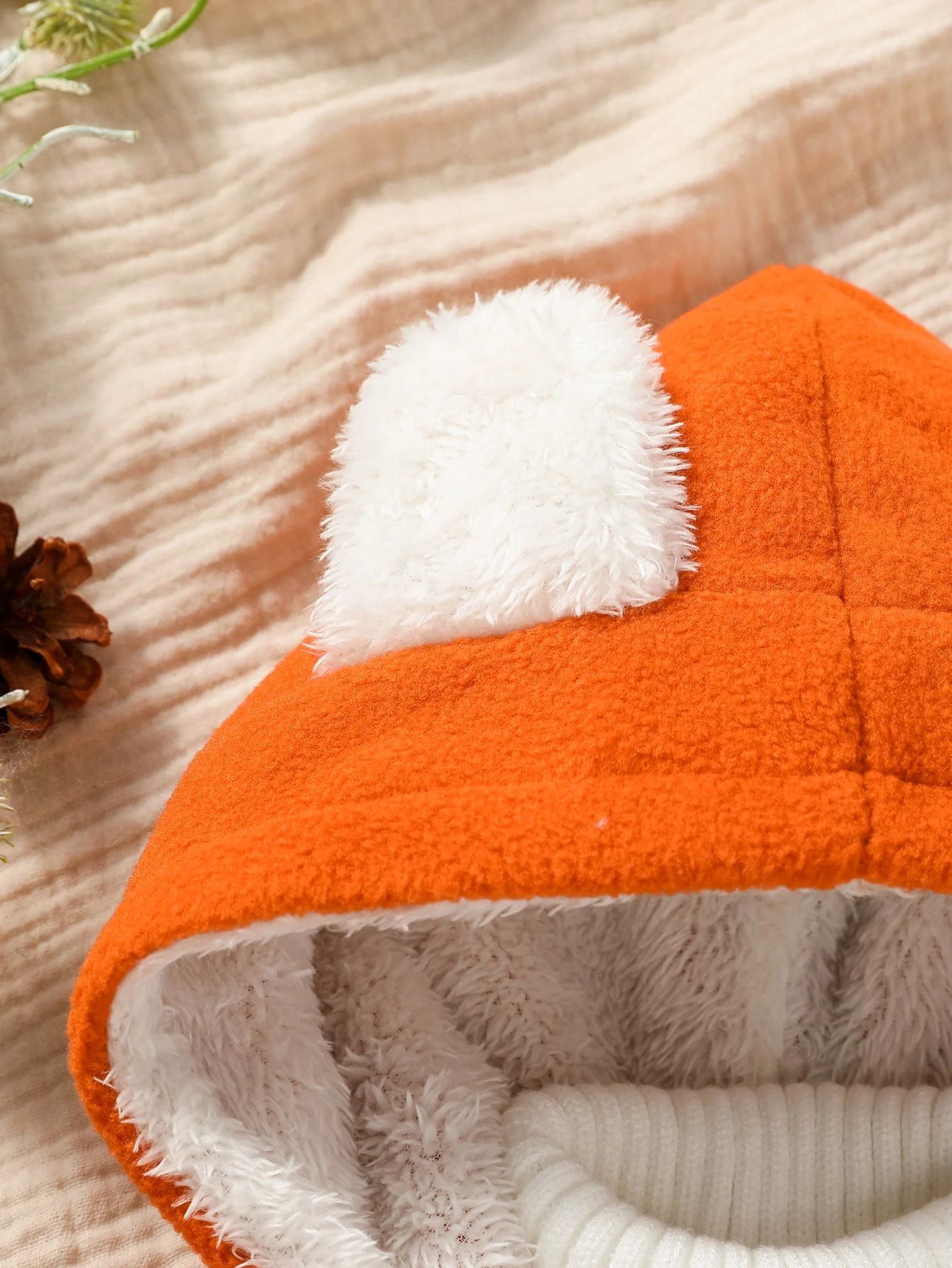 2024 New Style Baby Boys Cute Cartoon Pocket With Fox Long Sleeve Hooded Zipper Plush Warm Coat For 1-3Y Outdoor Streetwear