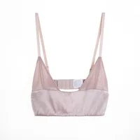 Spandax-Sujetador de seda 90% auténtica para mujer, Bralette sin relleno, cómodo e inalámbrico para el día a día, TG126, 10%