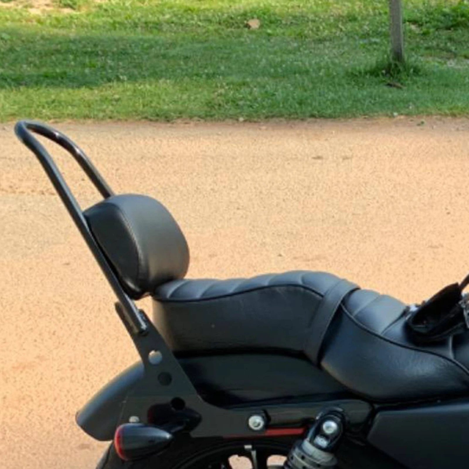 Motorcycle Backrest with Cushion Rear-Mounted Sissy Bar with Pad Sissy Bar Backrest Easy to Install Long-Lasting for Touring
