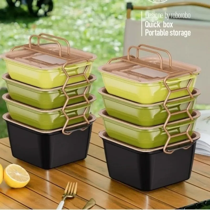 

Портативный складной ланч-бокс для пикника на открытом воздухе, пищевой ящик для хранения фруктов для школьных путешествий и кемпинга