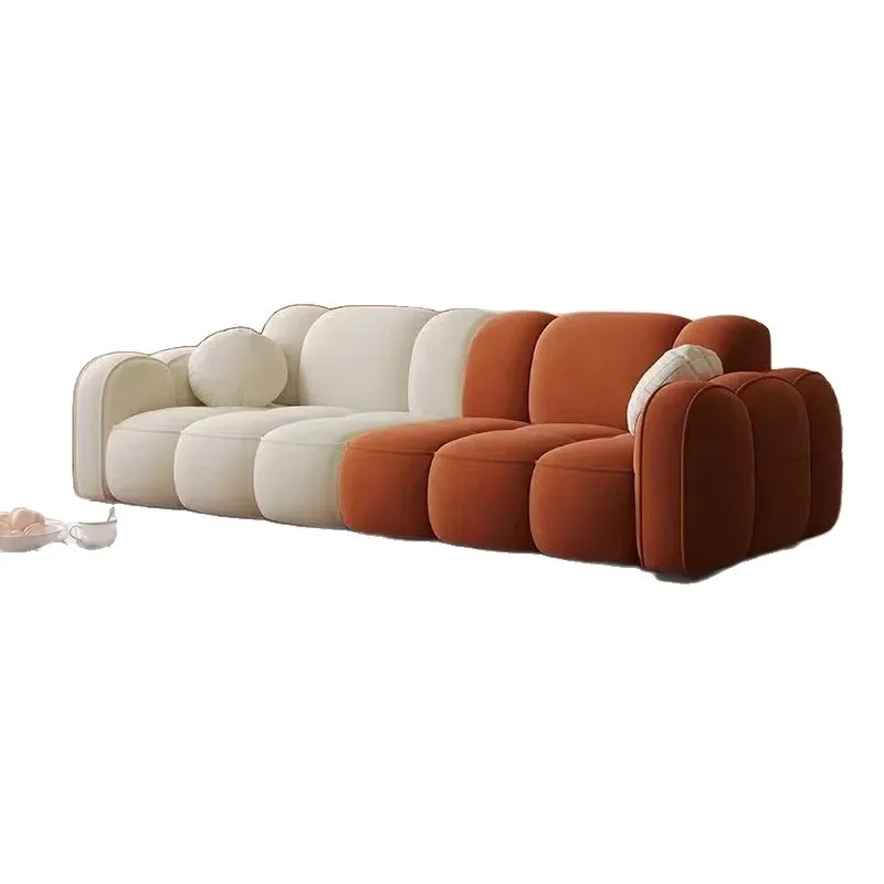 

American durable retro, green sofa living room, small apartment for rent, light luxury lazy sofa style and high value