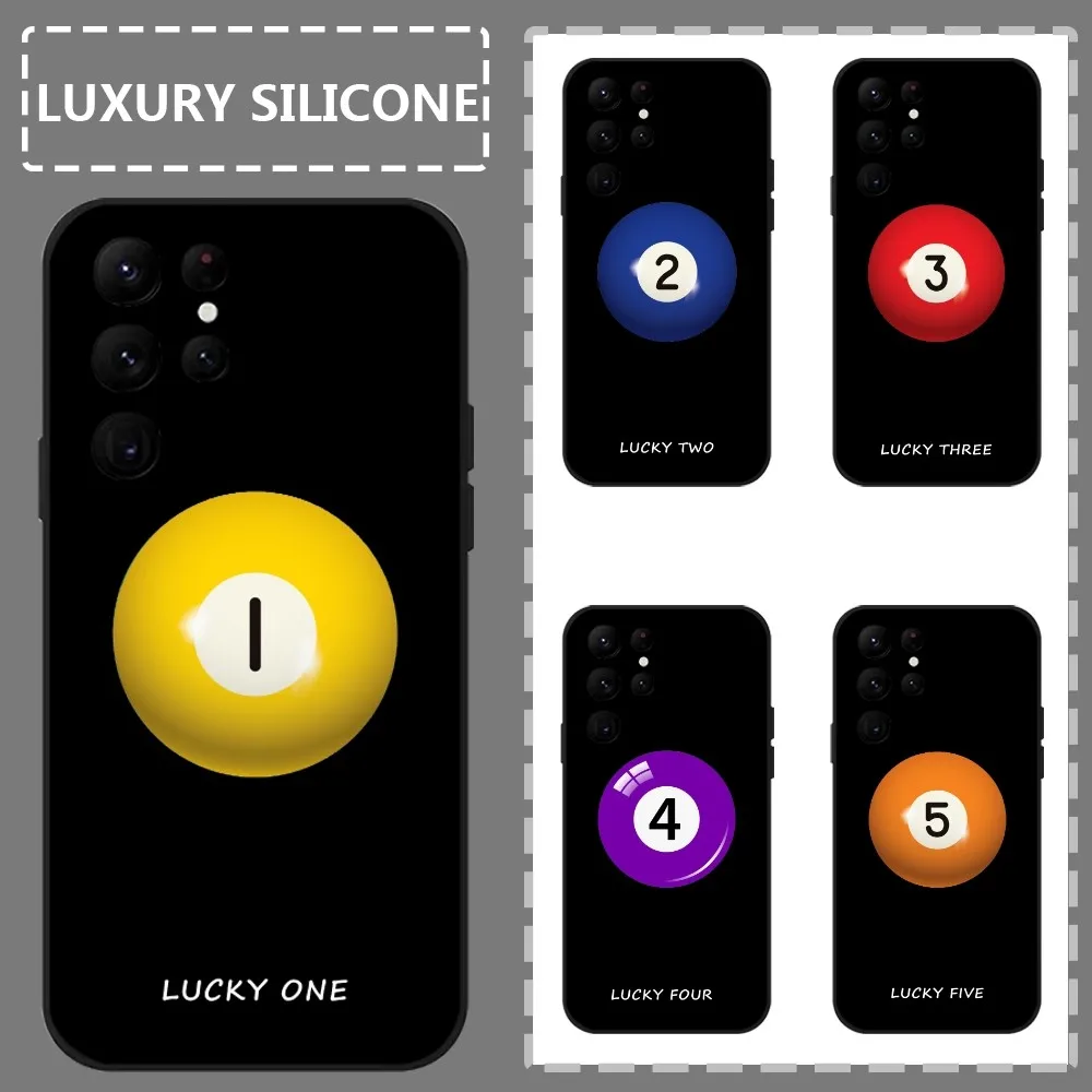 

Lucky Number Num Phone Case for Samsung Galaxy S24 Ultra S22 S23 Ultra S21 S20 5G Protective Silicone TPU Funda