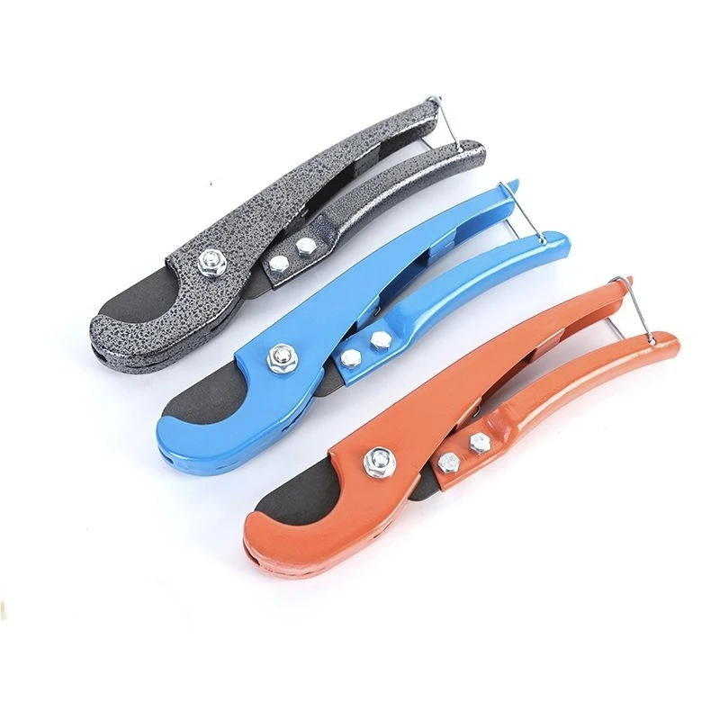 PVC Pipe Cutter 3~32mm Ratchet Cuts Plastic Tube Pipe Shear Scissors PU/PP/PE/PR Hose Scissors Steel Blade Random color delivery