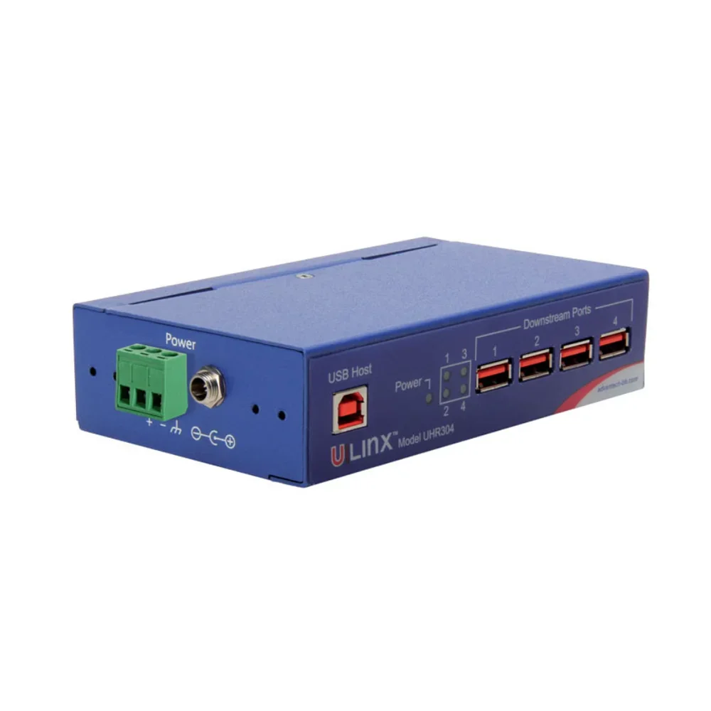 Advantech ULI-414CI 4 Port Full Speed 12Mbps Metal Enclosure Industrial Grade USB 2.0 Isolated Hub