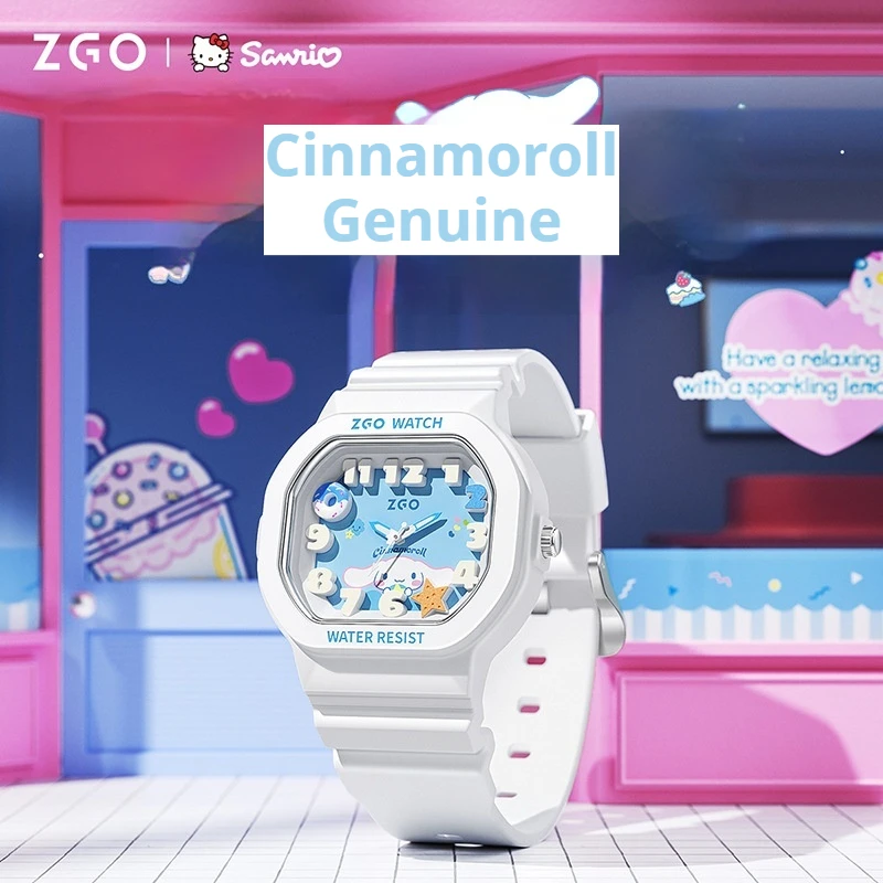 2024 Cinnamoroll Pochacco Watch Middle And High School Students Sport Waterproof Block Electronic Watch Children Birthday Gift