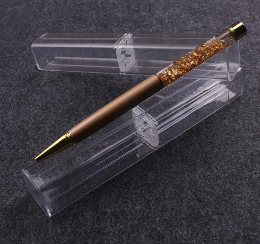 Plastic Clear Ballpoint Pen Gift Box Pencil Boxes Empty Bulk Case Collection Set for Business School