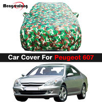 Full Camouflage Car Cover For Peugeot 607 1999-2010 Auto Outdoor Anti-UV Sun Shade Rain Snow Dust Protection Cover Waterproof