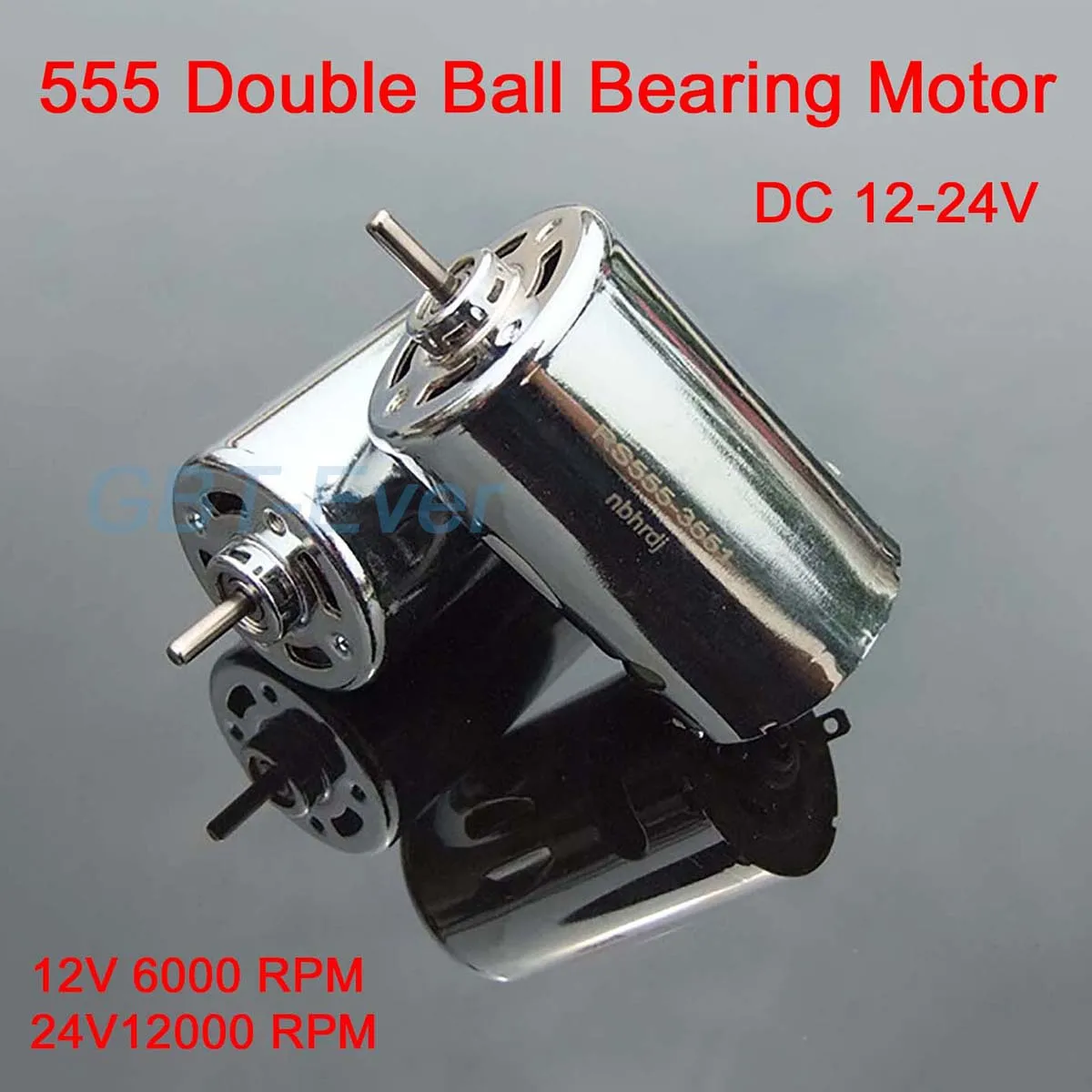 1 sztuk DC 12-24V 6000-12000 RPM RS555 mikro silnik o wysokim momencie obrotowym 555 podwójny silnik z łożyskiem kulkowym DIY wiertarka elektryczna szlifierka elektryczna
