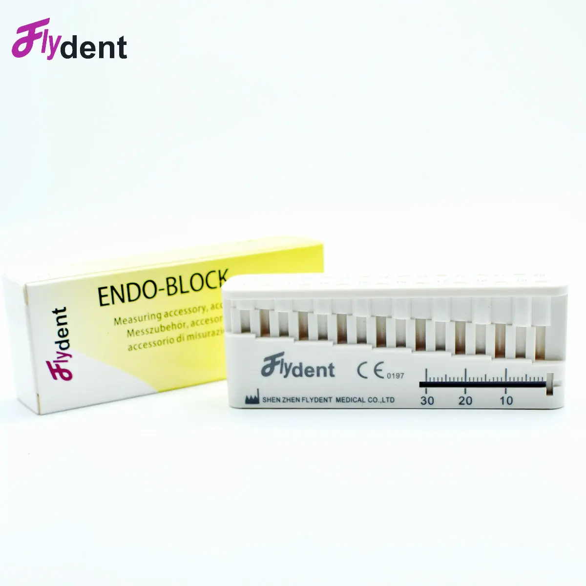 1pc Dental Autoclavable plastic Stand Ruler Dentist Instrument box Ruler Products Equipment Mini Measuring Block