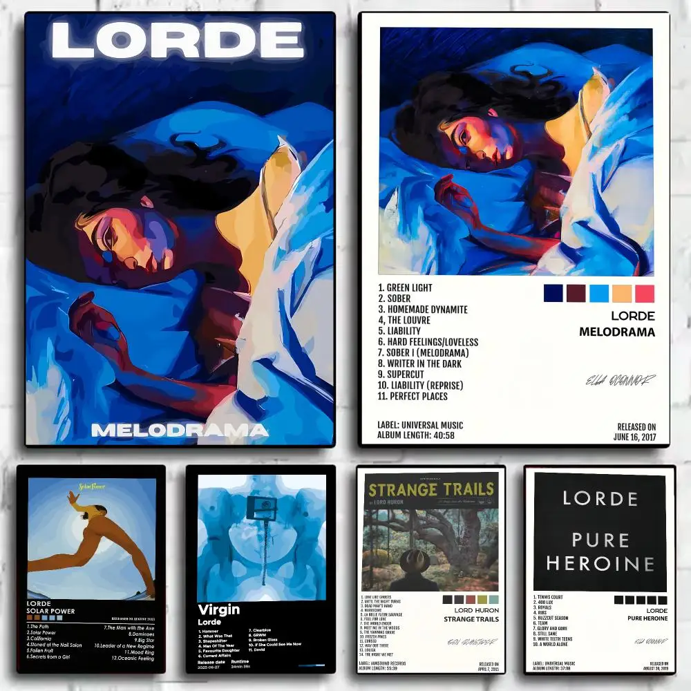Singer L-Lorde Painting Calligraphy Canvas HD Poster Waterproof Fade Resistant Wall Art Print for Home Decor
