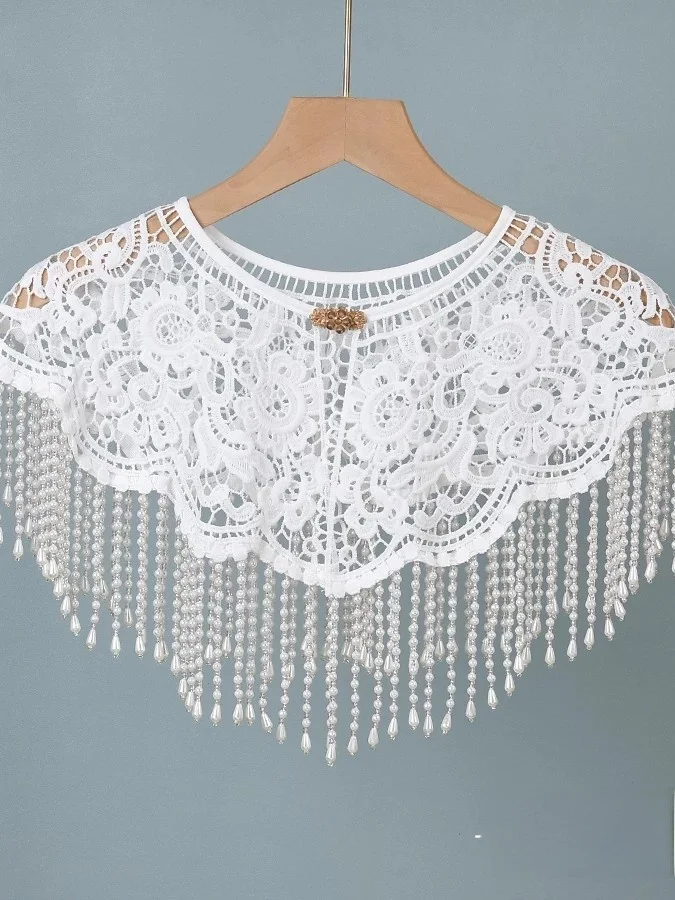 chal-con-borlas-de-perlas-para-mujer-estilo-casual-cuello-ultra-ancho-color-liso-con-borde-de-encaje-floral-y-cuello-fals