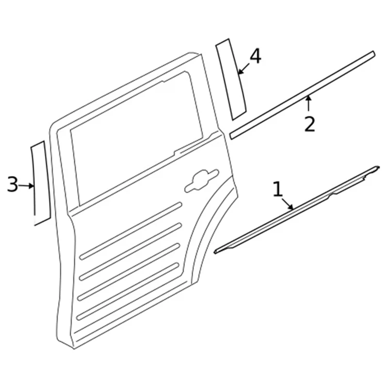 Super Sale BA8Z74255A35A BA8Z74255A34A Rear Door B-Pillar Trim for Ford Edge 2009-2019