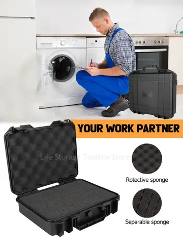 Estuche de transporte duro impermeable, caja de herramientas con esponja precortada, caja de almacenamiento, Protector de seguridad, organizador, caja de Hardware resistente a impactos