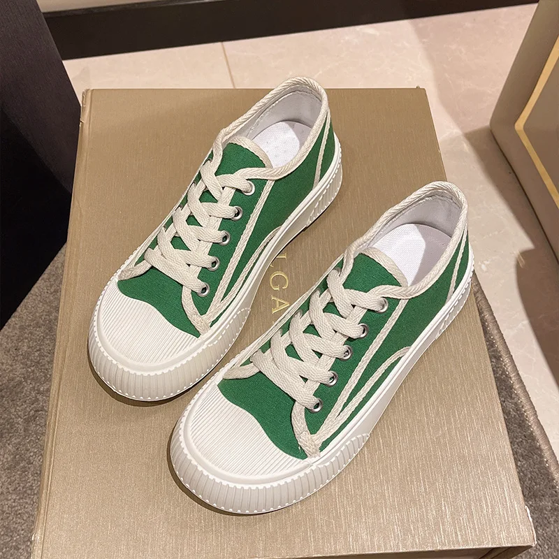 รองเท้าผ้าใบสำหรับผู้หญิง, รองเท้าสตรีพื้นหนา2023หลากหลายใหม่ระบายอากาศได้รองเท้ากีฬาบอร์ดบิสกิต