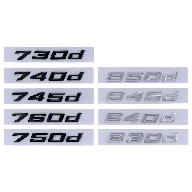 

3D ABS Letters Car Trunk Badge Emblem 630d 640d 645d 650d 730d 740d 745d 750d 760d Logo For BMW GT G32 F01 F12 G70 Accessories