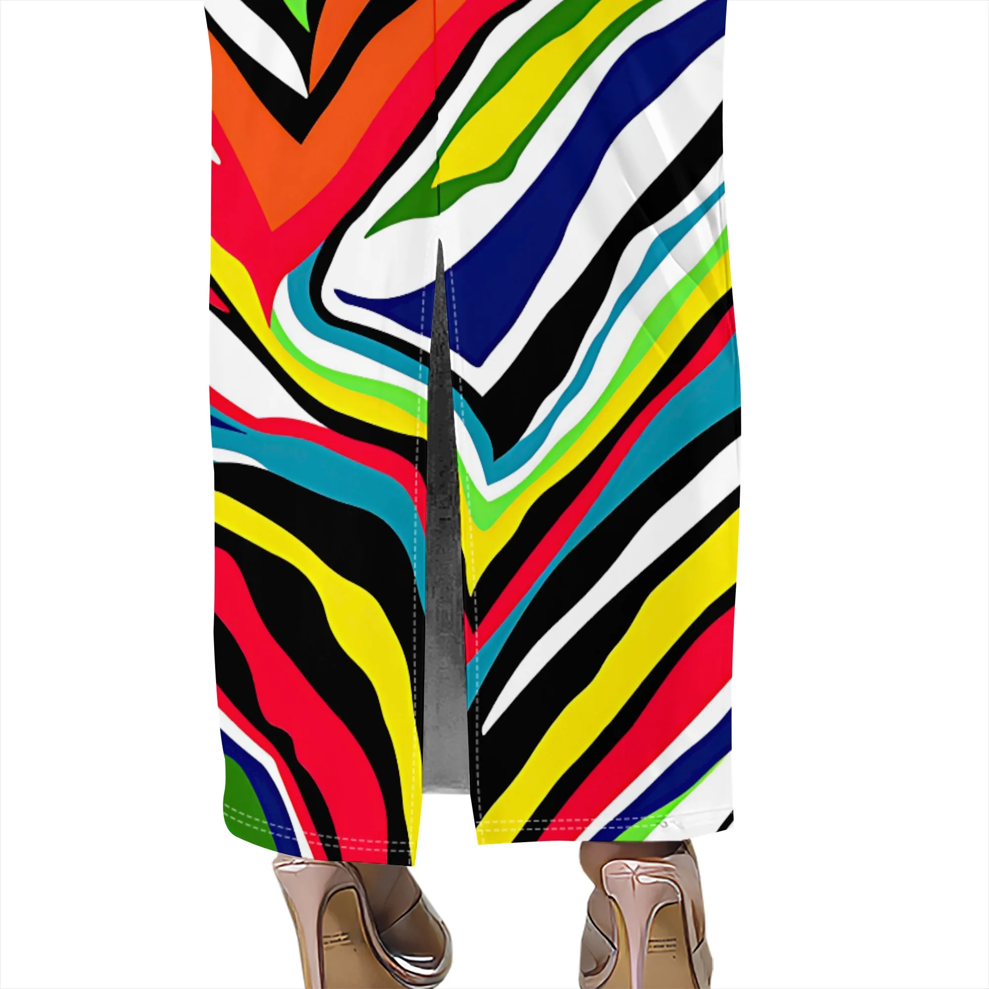 Moda damska Bez rękawów Luźne seksowne stroje Długa halka Sukienka letnia z nadrukiem Sukienka z wycięciem Sukienki Maxi