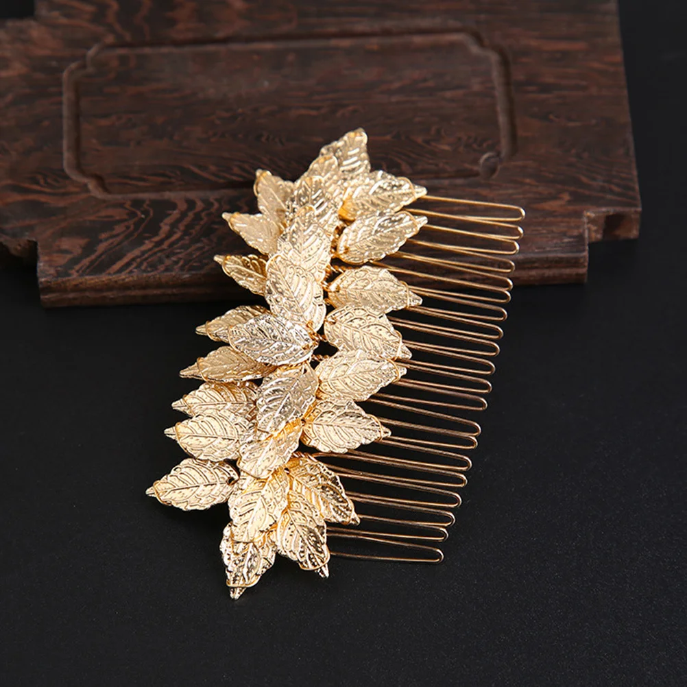 

Golden Leaf Hair Comb Decorative Alloy Wedding Headpiece for Bridal Bridesmaid Prom Hair Accessories Wedding Headpiece