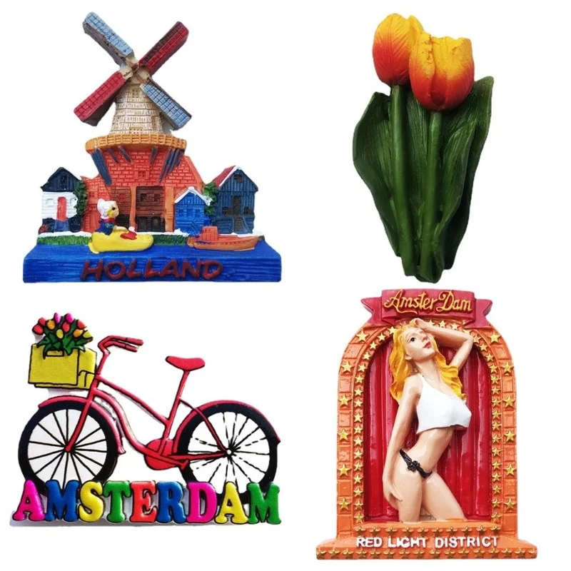Holland Travelling Fridge Magnets Creative Netherlands Tourist Souvenirs Fridge Stickers Home Decor Message Board Stickers