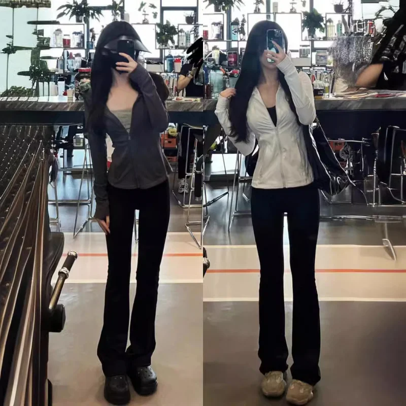 Women Flared Yoga Pants High Waist Stretch Slim Fit Bootcut Leggings Butt Lifting Workout Trousers Sexy Athletic Fitness Wear