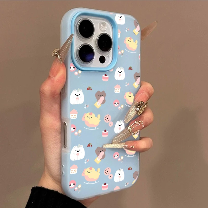 Cute Cartoon Animals Pattern Phone Case For Samsung Galaxy S26 Ultra S25 FE S24 S23 S22 Plus Ultra S21 FE Colorful 2 in1 Cover view 6