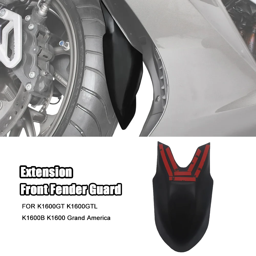 

New Motorcycle Front Extended Mudguard Black For BMW K1600GT K1600GTL K1600B K1600 Grand America Accessories ABS