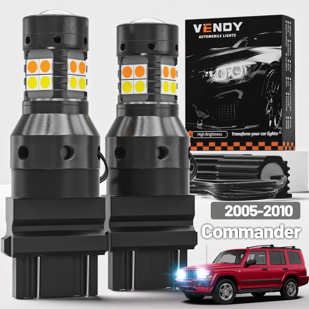 

2 шт. для Jeep Commander XK XH 2005-2010 двухрежимный светодиодный указатель поворота + парковочный фонарь 2006 2007 2008 2009 аксессуары Canbus