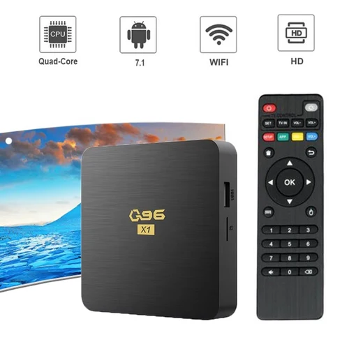 Dispositivo de TV inteligente Q96 X1, decodificador con Android 7,1, Allwinner H3, cuatro núcleos, WIFI 2,4G, 4K, 16GB/256GB, reproductor multimedia, H.265