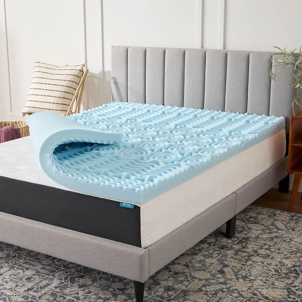

Cooling Gel, 3 H, 5 Comfort Zone Infusion, Plush Memory Contour, Certipur Certified Foam Mattr Topper, Twin Xl