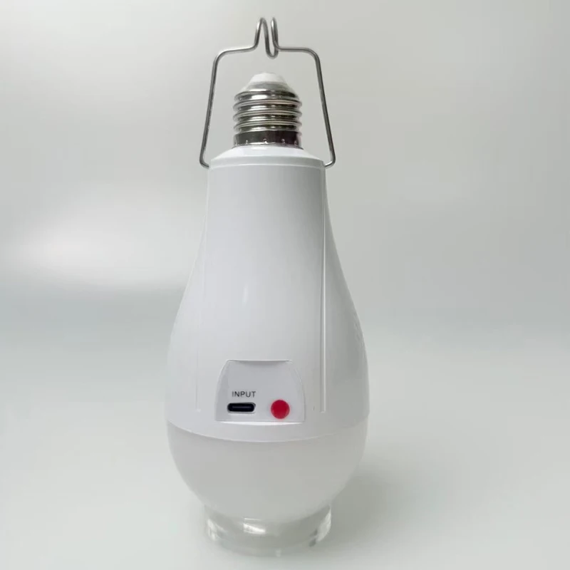 Fast Charging Dual Battery Emergency Light for Home Outdoor Courtyard Camping Style Tent Led Detachable Lithium Battery Rechargeable Light Bulb