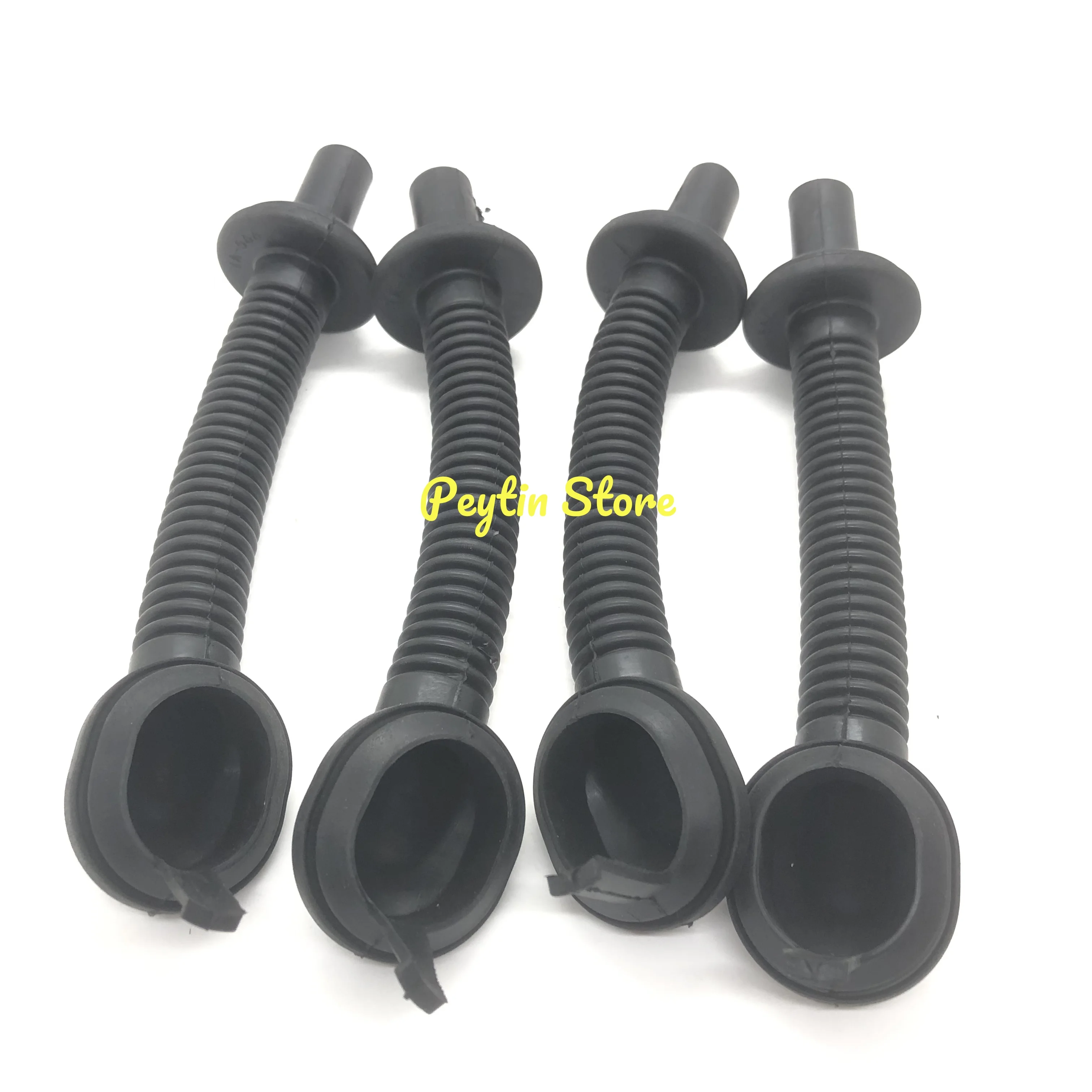 4Pcs 566 Dust Proof and Aging Resistant Threading Tube of Automobile Door Tube Black Rubber