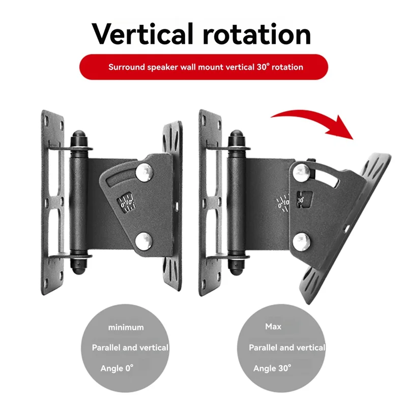 Heavy-Duty Speaker Wall Mount, Universal Adjustable With Tilt And Swivel For Bookshelf-Y47A