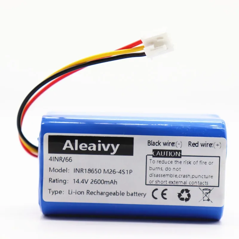 Aleaivy-Bateria de lítio para aspirador robótico, 14.4V, 2600mAh, 4S1P, Acessórios, C30B, E30, 18650