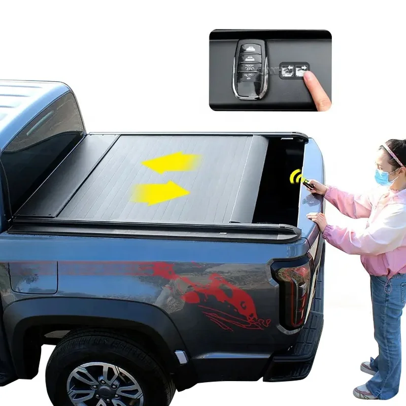 High Quality Electric Retractable Aluminum Roller Shutter Tonneau Cover Fit For Great Wall Steed F150 Ranger