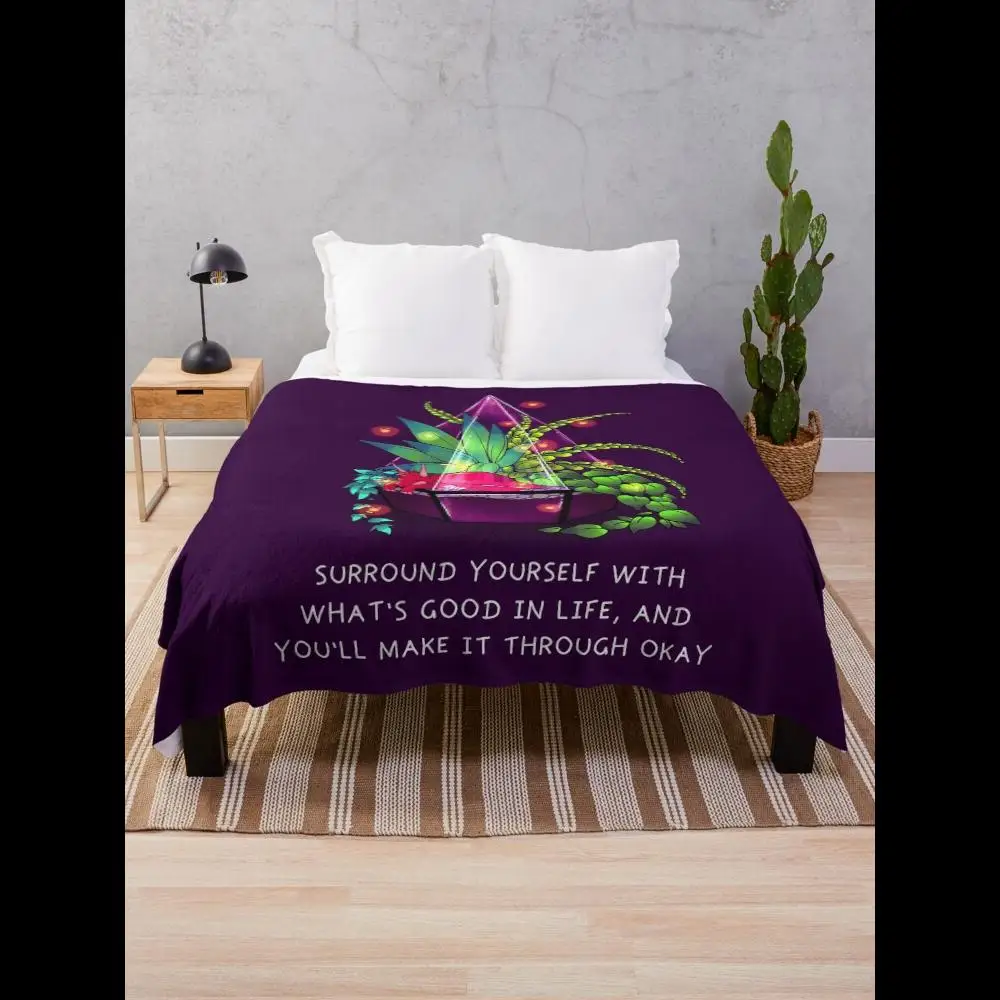 

Surround Yourself с Whats Good in Life, террариумное одеяло с драконом, мягкое, уютное для отдыха, домашний декор, гостиная, спальня