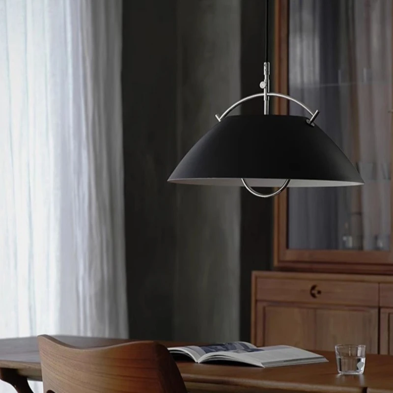 Denemarken Zwart/wit Rotundity Smeedijzeren LED Plafond Hanglampen Moderne Woonkamer Slaapkamer Restaurant Keuken Hanglampen