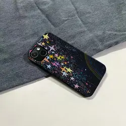 Colorful Starry Sky Stars Shockproof Case for iPhone 15 14 13 Pro Max Back Phone Cover for 12 11 Pro Plus 8 7 X XS Acrylic Cover